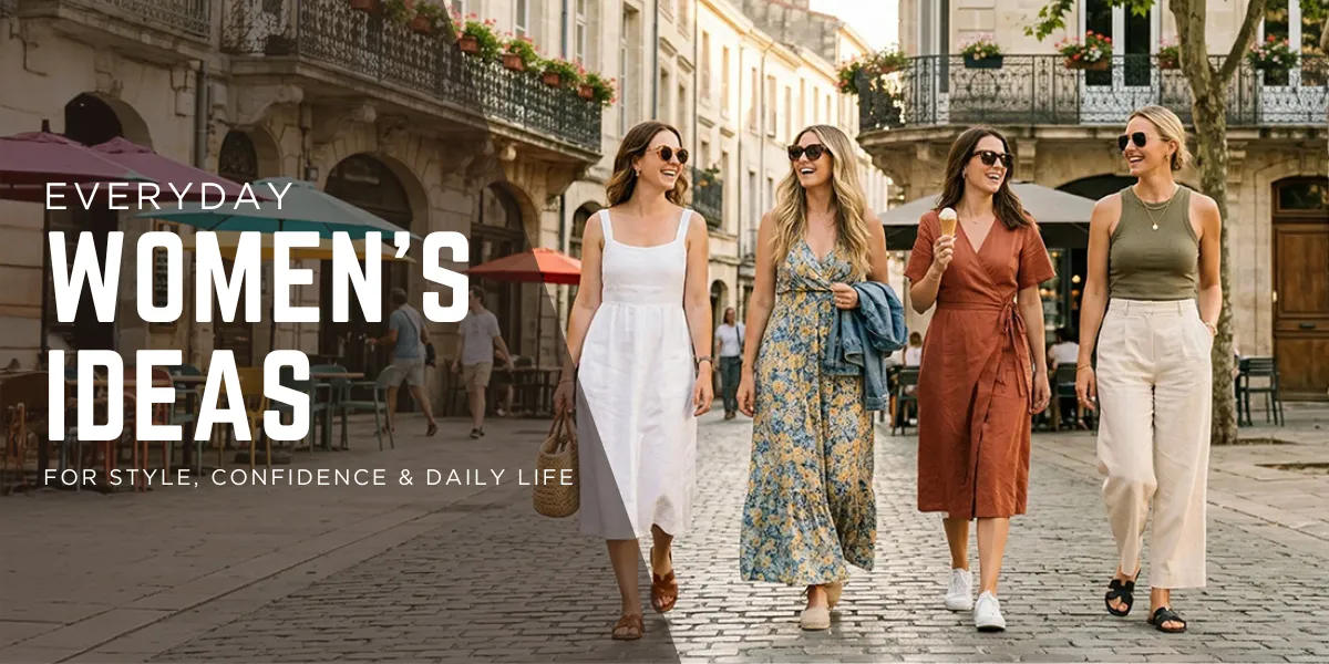 Women walking in stylish casual outfits showcasing everyday fashion and lifestyle ideas for modern women