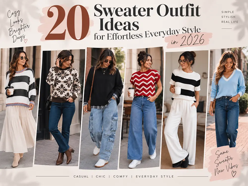 20 sweater outfit ideas for effortless everyday style in 2026
