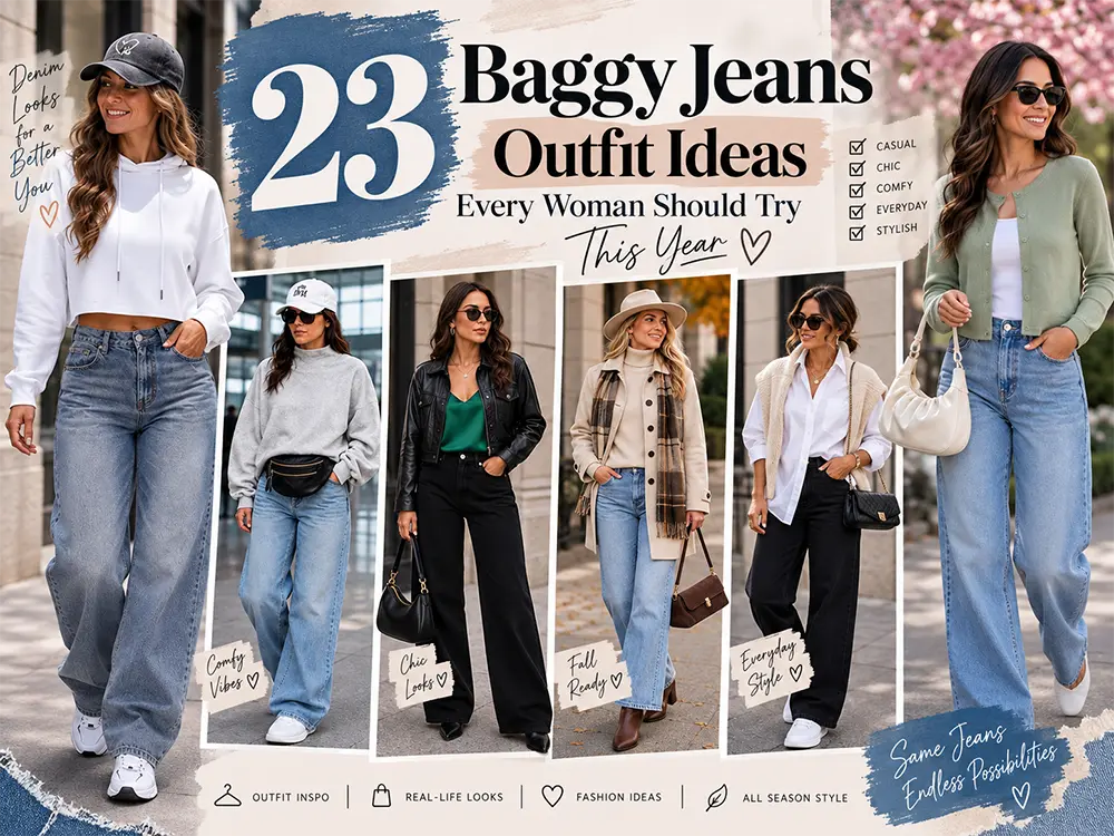 23 baggy jeans outfit ideas for women featuring casual chic everyday looks
